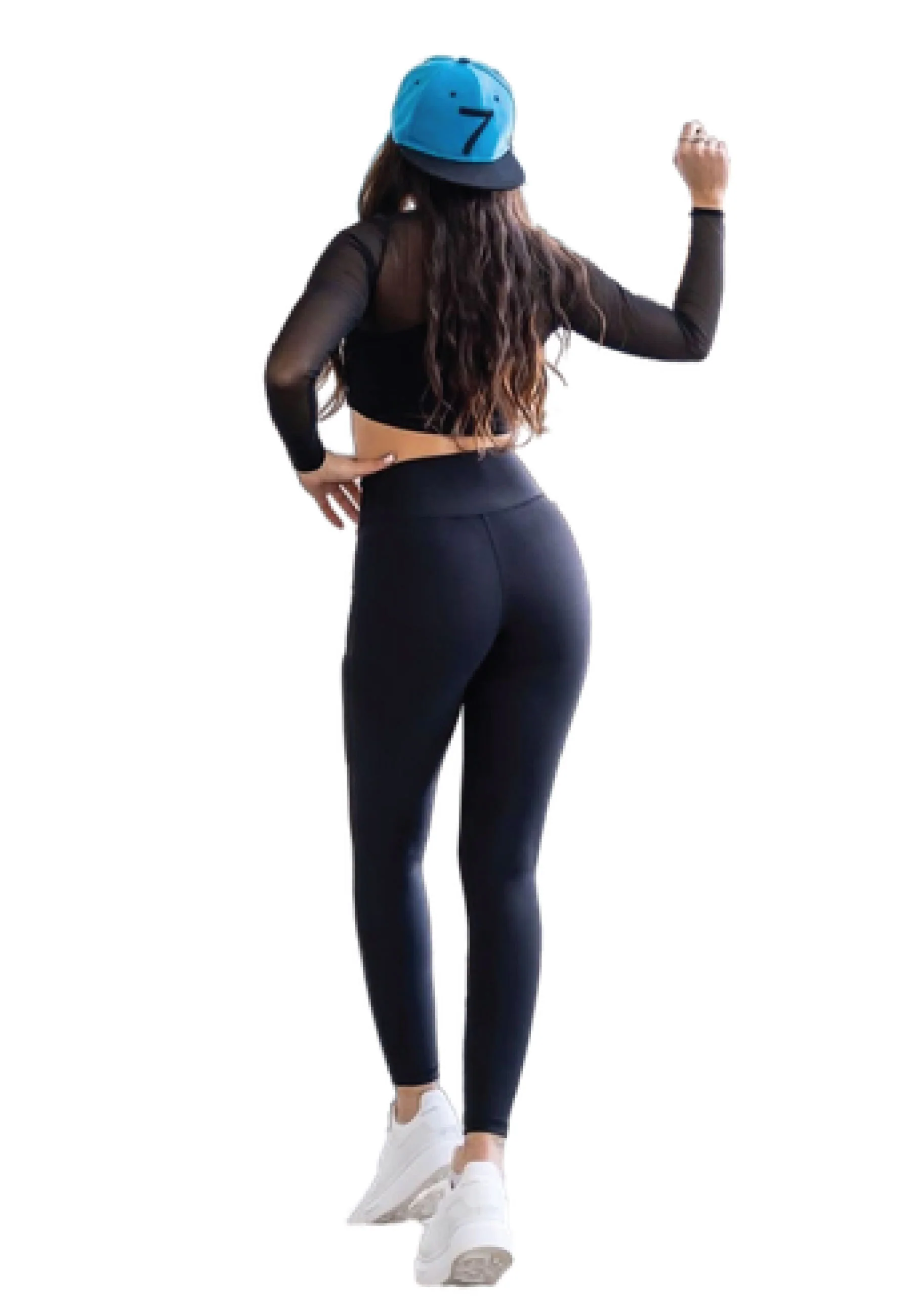 1017 Tulle Detailed Sport Leggings in Schwarz - Image 5