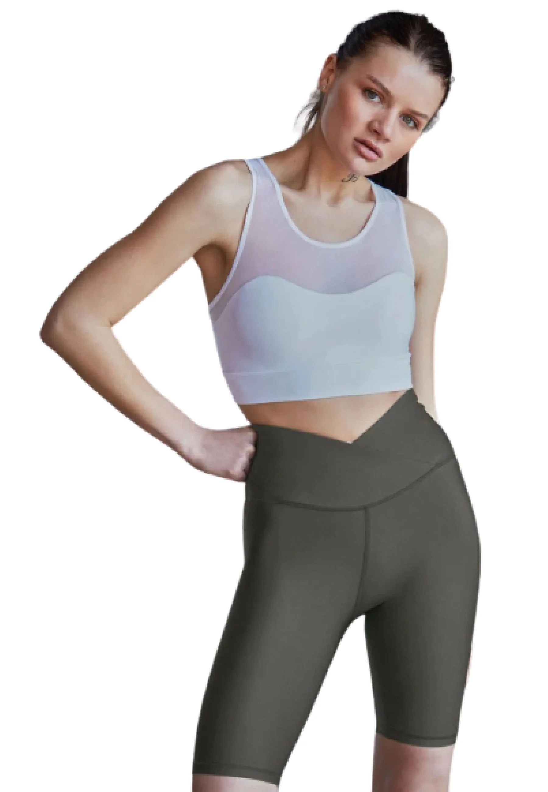 203 Spor Bra Tulle Detailed in Weiss - Image 3