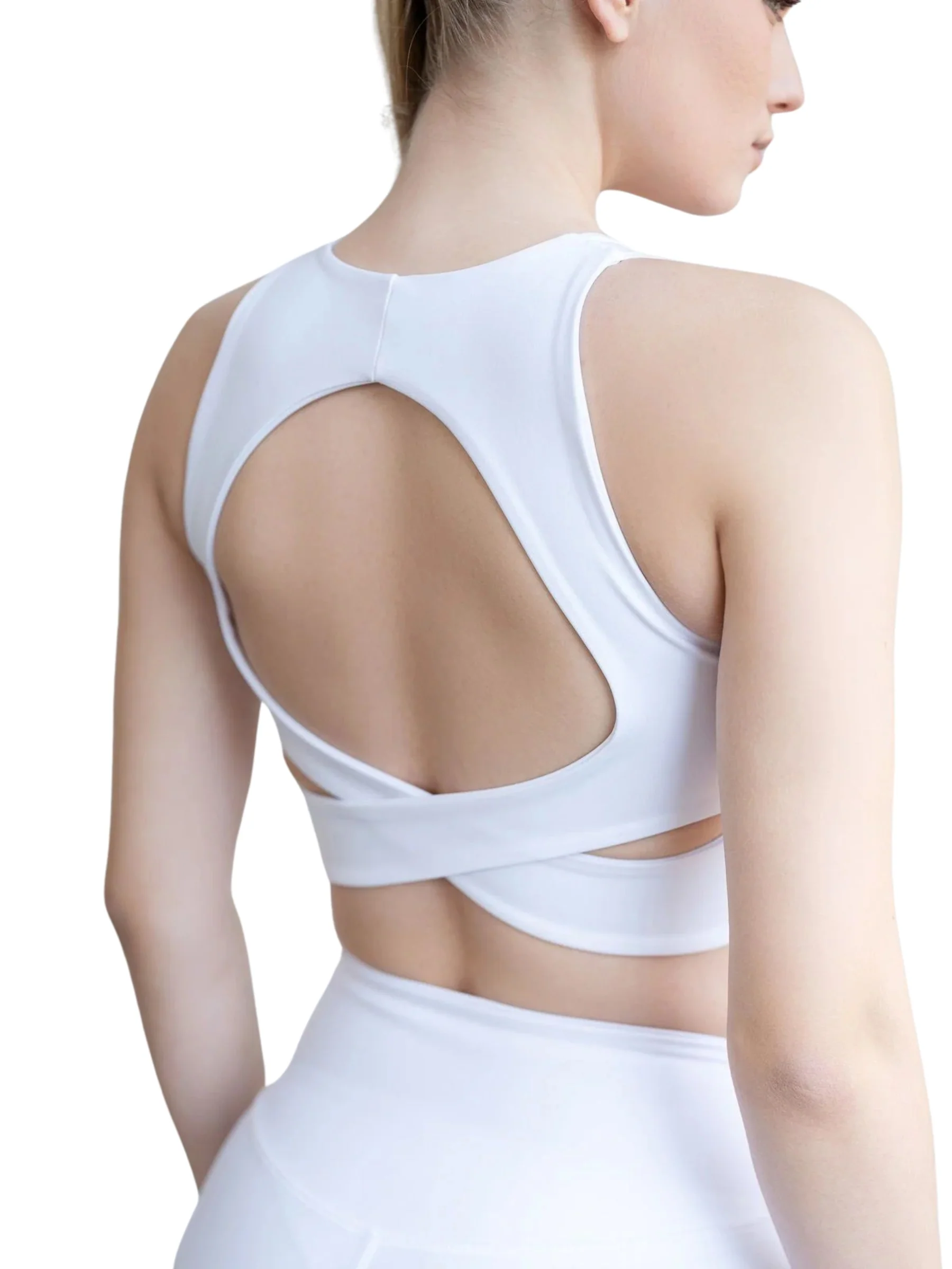 473 Bayonne Sport Bra in Weiss - Image 3