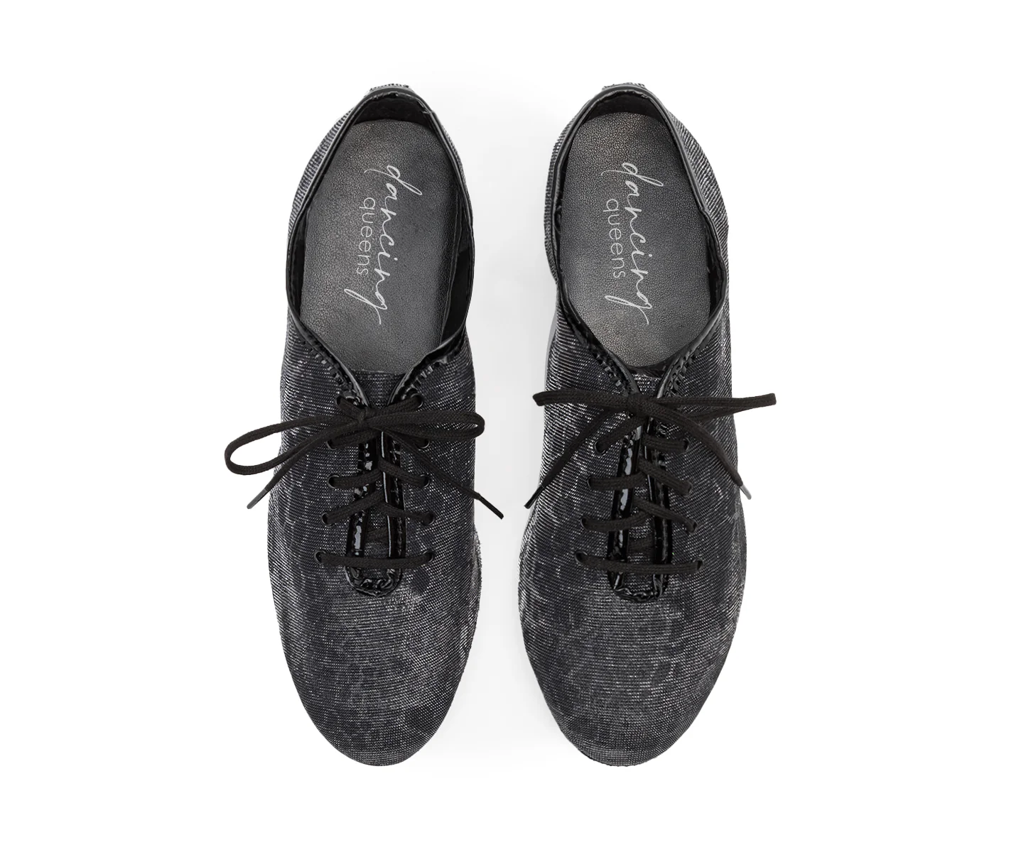 Flow Tanzschuhe in Silber & Schwarz Glitter - Image 3