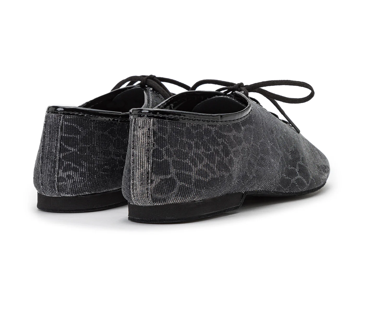 Flow Tanzschuhe in Silber & Schwarz Glitter - Image 4