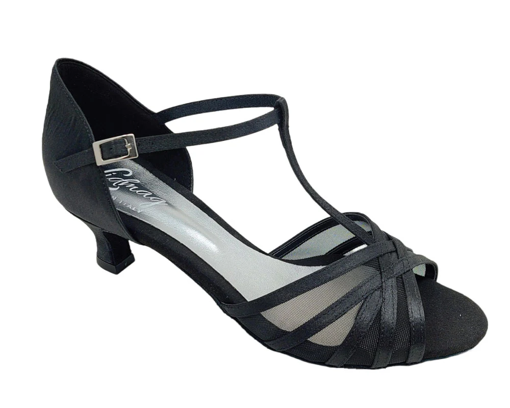 Grace Bliss Tanzschuhe in Schwarz Satin - Image 6