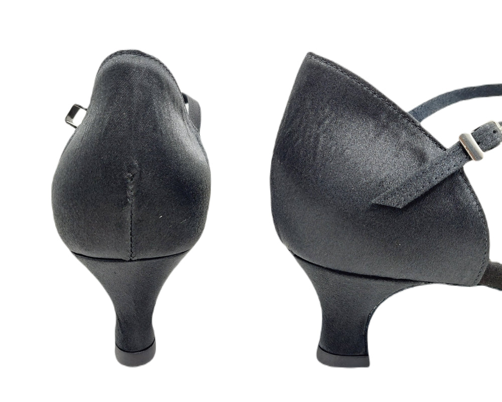 Grace Bliss Tanzschuhe in Schwarz Satin - Image 7