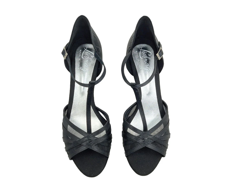 Grace Bliss Tanzschuhe in Schwarz Satin - Image 8
