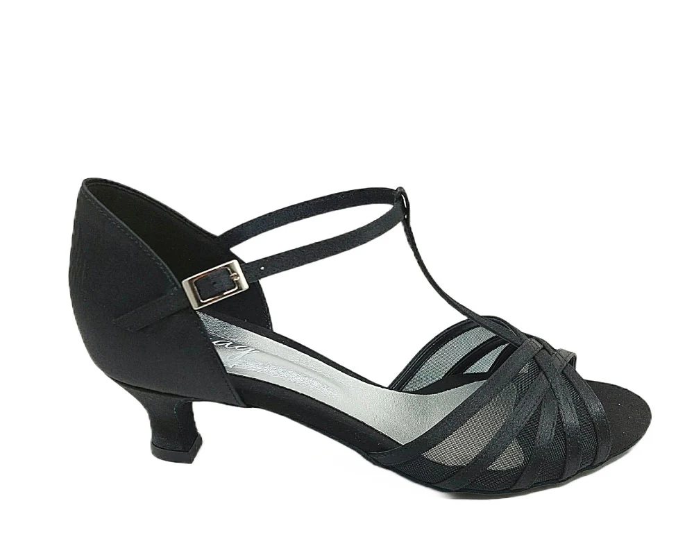 Grace Bliss Tanzschuhe in Schwarz Satin - Image 9