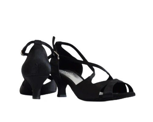 Grace Harmony Tanzschuhe in Schwarz Satin - Image 3