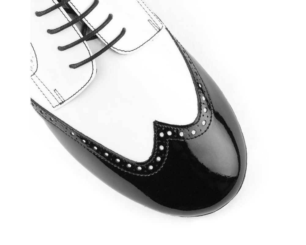 PD042 Tango Tanzschuhe in Black White Leather - Image 3