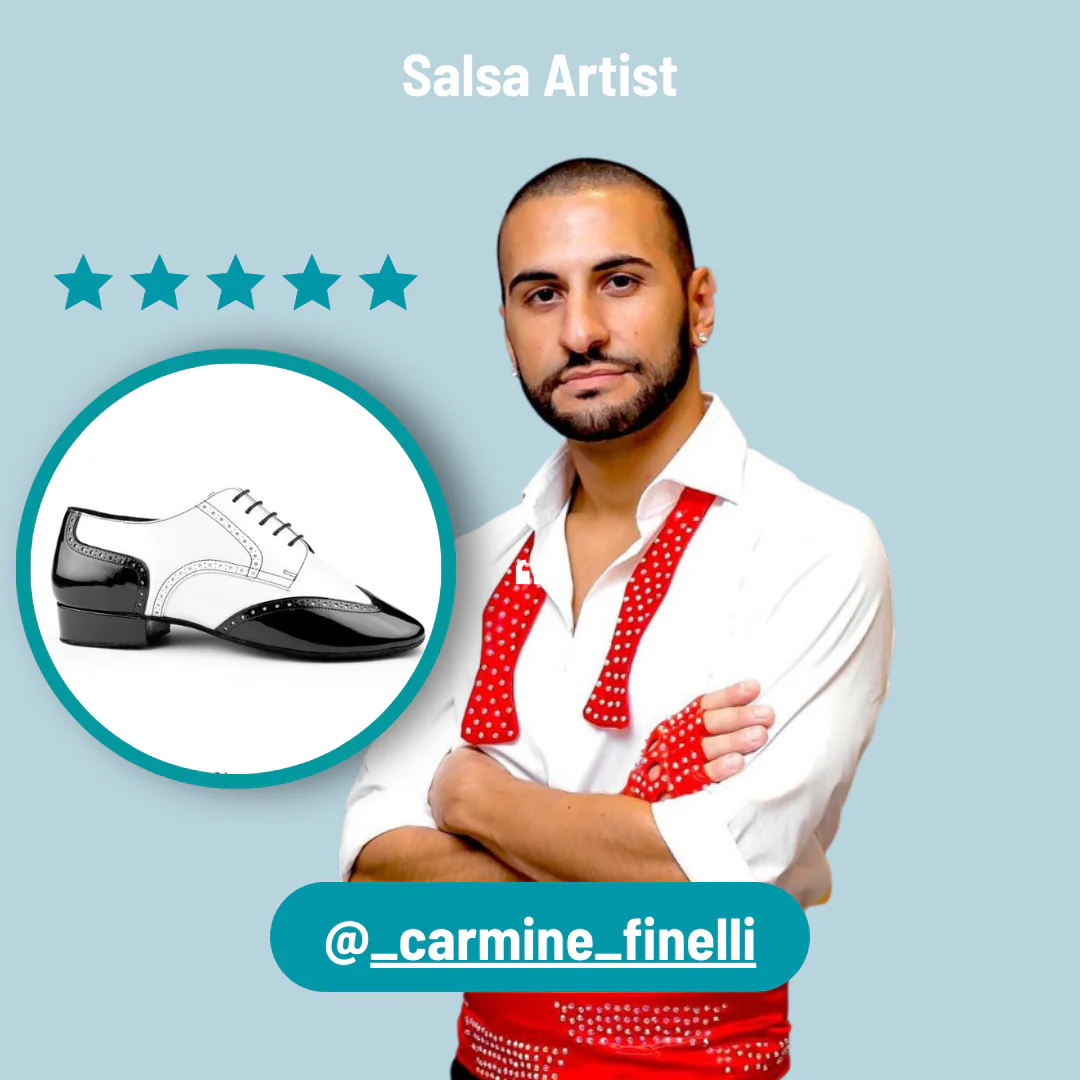 PD042 Tango Tanzschuhe in Black White Leather - Image 4