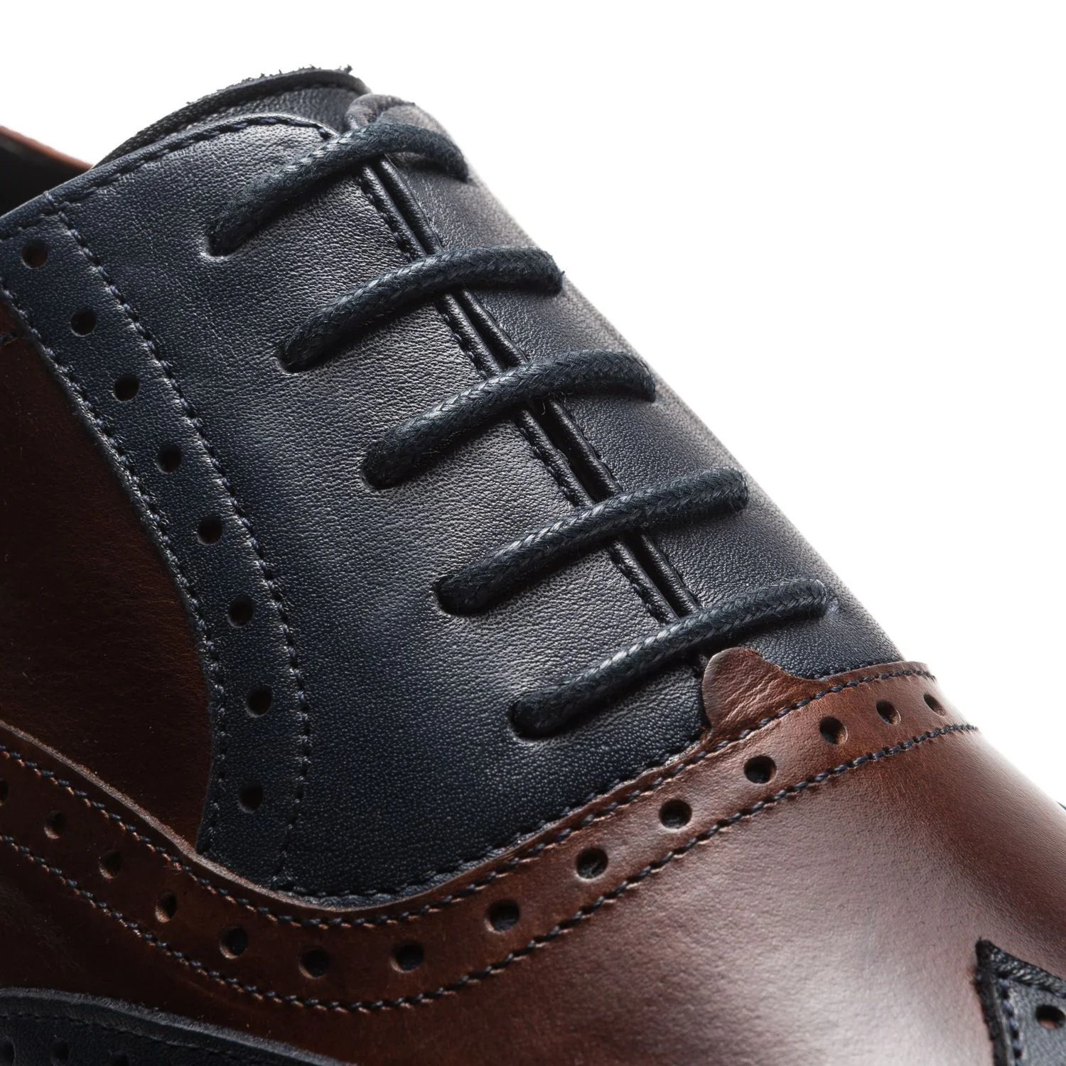 2158 Ruben Tanzschuhe in Dunkelblau & Braun - Image 3